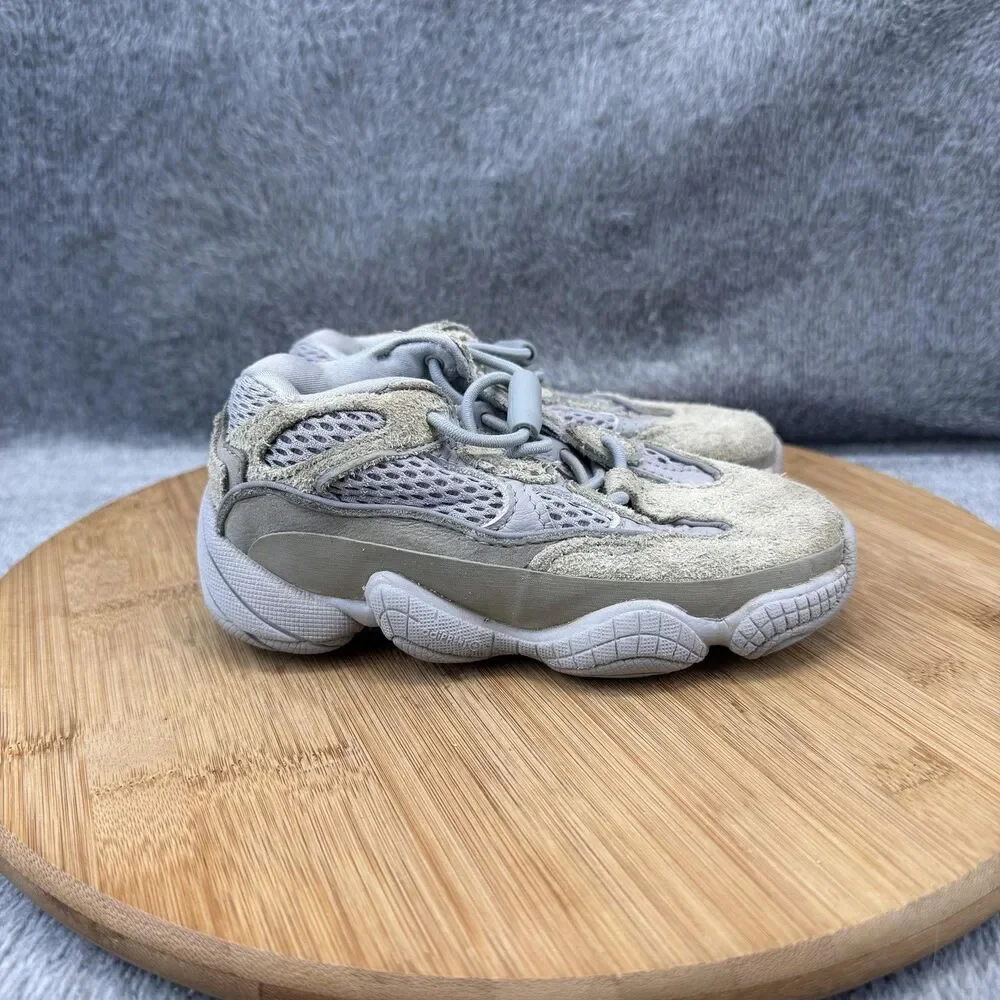 Adidas Yeezy 500 Shoes Boys Size 9K Gray Suede Mesh Athletic Sneakers ID2441